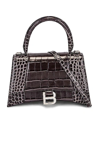 Balenciaga Small Hourglass Top Handle Bag In Dark Grey | ModeSens