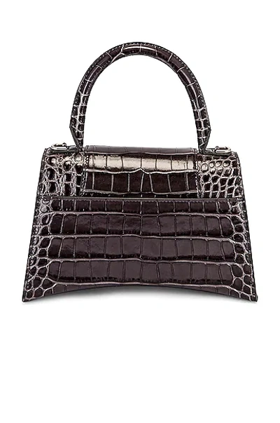 Pre-owned Balenciaga Small Hourglass Top Handle Bag In Dark Grey