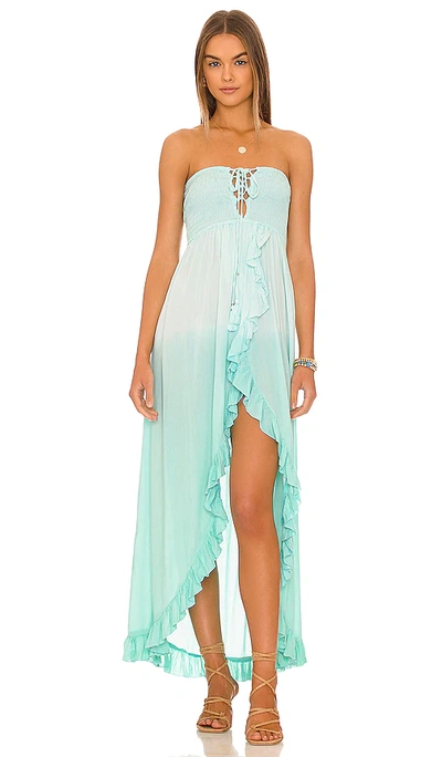 Shop Tiare Hawaii Flynn Maxi Dress In Teal