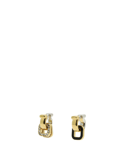 Shop Ferragamo "gancini" Charm Earrings In Gold