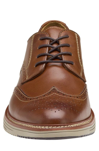 Johnston & Murphy Men's Upton Wingtip Dress Shoes In Tan Full Grain