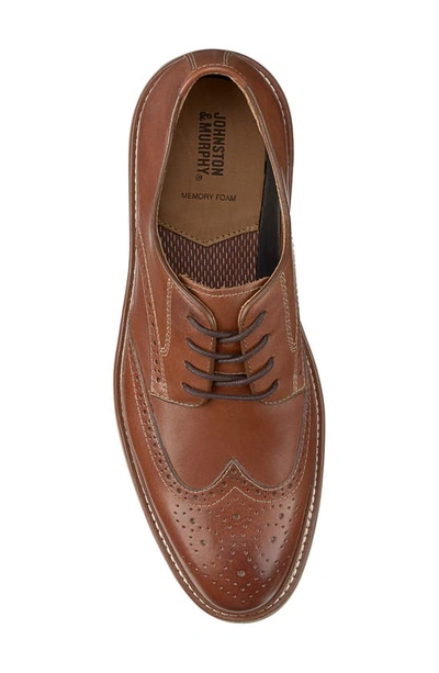 Johnston & Murphy Men's Upton Wingtip Dress Shoes In Tan Full Grain
