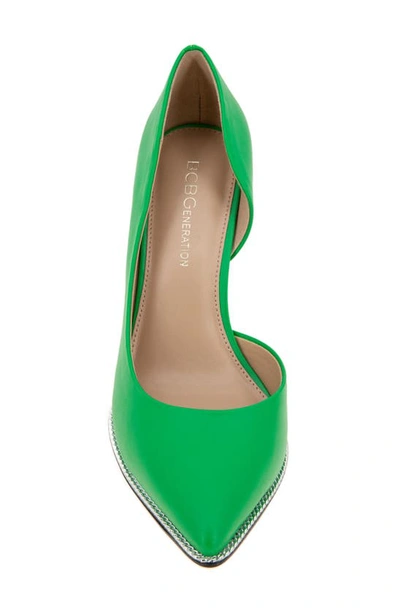 Shop Bcbgeneration Harnoy Point Toe Pump In Lucky Green