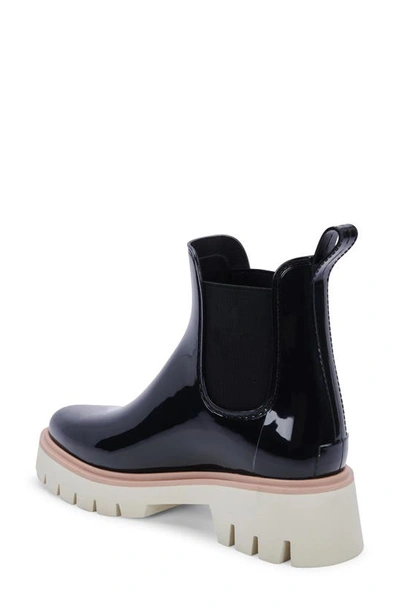 Shop Dolce Vita Thundr H2o Waterproof Chelsea Rain Boot In Black Patent Stella