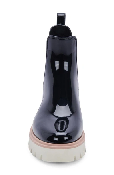 Shop Dolce Vita Thundr H2o Waterproof Chelsea Rain Boot In Black Patent Stella