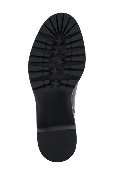 Dolce Vita Caster H2o Waterproof Block Heel Bootie In Onyx Leather H2o