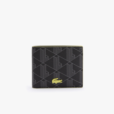 Lacoste Men's The Blend Neon Details Crocodile Monogram Canvas Wallet - One  Size In Black | ModeSens
