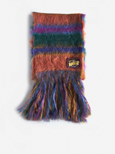 Shop Marni Striped Mohair And Wool Blend Scarf