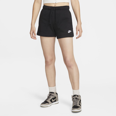 Shop Nike Women's  Sportswear Club Fleece Mid-rise Shorts In Black