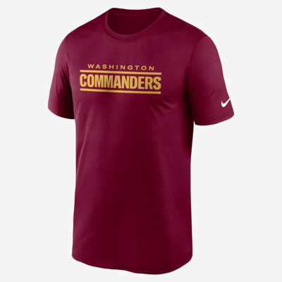 Shop Nike Men's Dri-fit Wordmark Legend (nfl Washington Commanders) T-shirt In Red