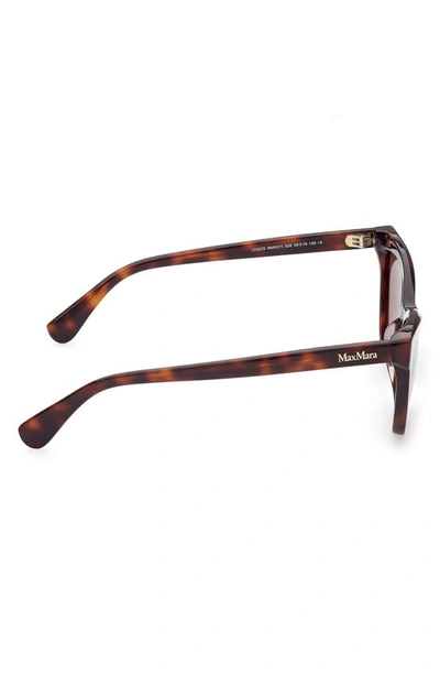 Shop Max Mara 58mm Cat Eye Sunglasses In Dark Havana / Brown