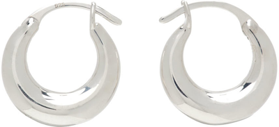 Shop Sophie Buhai Silver Tiny Essential Hoop Earrings In Sterling Silver