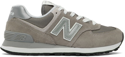 Shop New Balance Gray 574 Core Sneakers In Grey