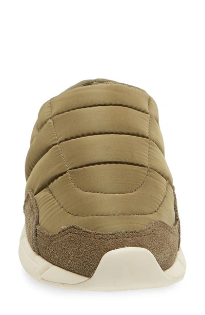 Gola Orbit Water Resistant Quilted Mule Sneaker In Khaki