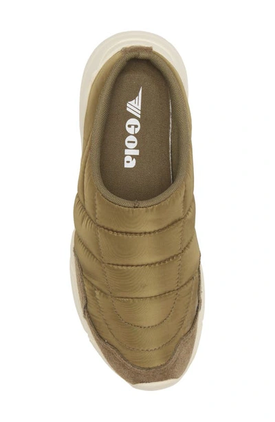 Gola Orbit Water Resistant Quilted Mule Sneaker In Khaki