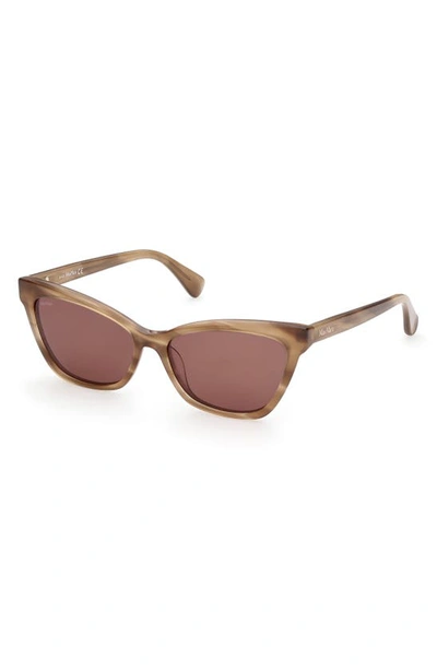 Shop Max Mara 58mm Cat Eye Sunglasses In Light Brown/ Other / Brown