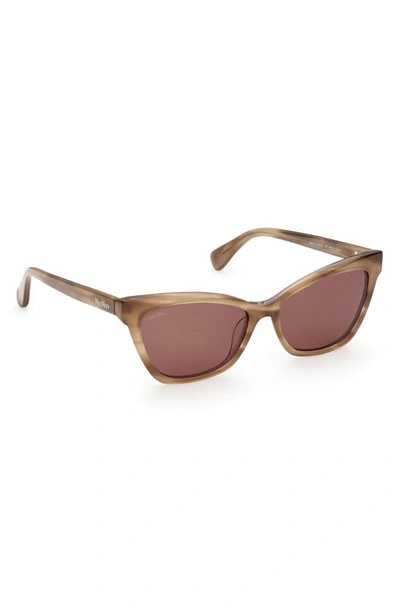 Shop Max Mara 58mm Cat Eye Sunglasses In Light Brown/ Other / Brown