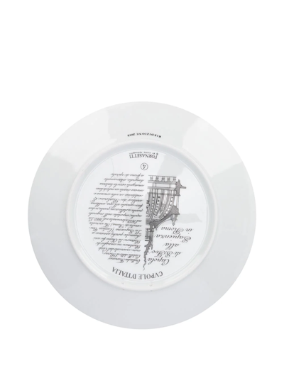 Fornasetti Cupola Sant'ivo Alla Sapienza-print Wall Plate In Black