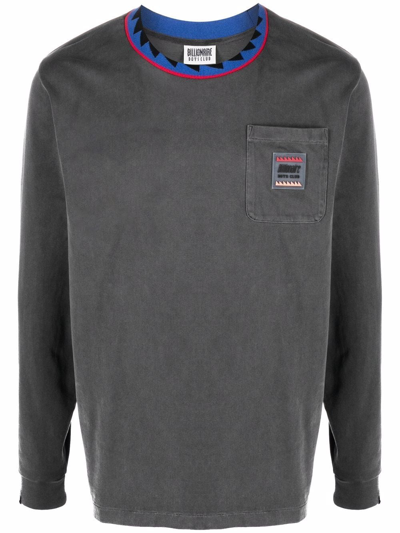 Shop Billionaire Boys Club Cotton Contrasting-collar Sweatshirt In Black