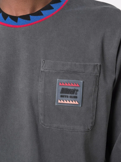 Shop Billionaire Boys Club Cotton Contrasting-collar Sweatshirt In Black