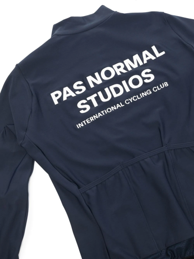 Shop Pas Normal Studios Mechanism Cycling Jersey Top In Blue