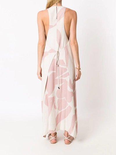 Shop Osklen Graphic-print Dress In Neutrals
