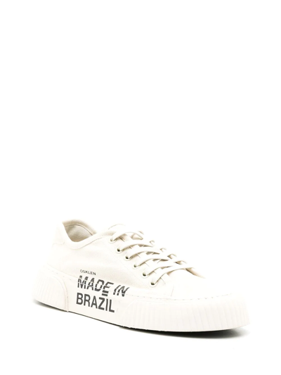 Osklen Frayed-detail Low Top Sneakers In Neutrals