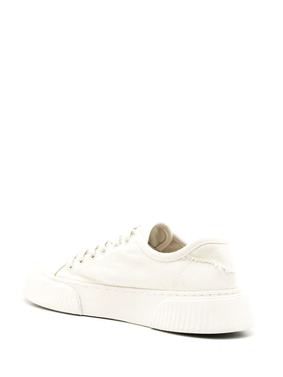 Osklen Frayed-detail Low Top Sneakers In Neutrals