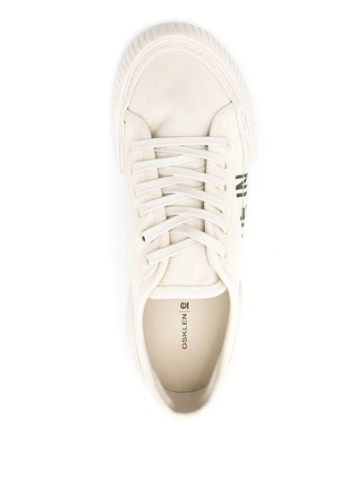 Osklen Frayed-detail Low Top Sneakers In Neutrals