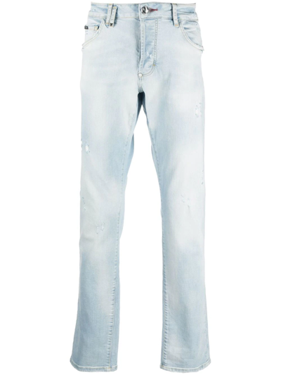 Shop Philipp Plein Straight-leg Jeans In Blau