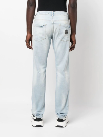 Shop Philipp Plein Straight-leg Jeans In Blau