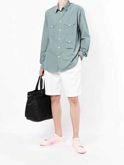 Shop Paul Smith Patch-pocket Long-sleeve Shirt In Green
