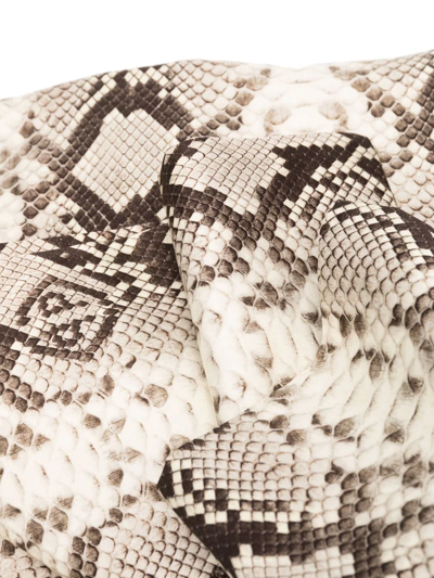 Philipp Plein All-over Snakeskin-print Pillowcase Set In Nude