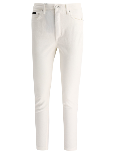 Shop Dolce & Gabbana "audrey" Jeans In White