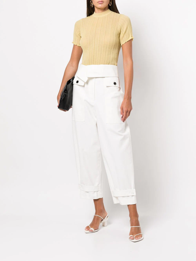 3.1 Phillip Lim Wide-leg Cropped Trousers In Yellow