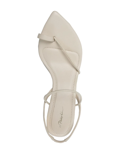 3.1 Phillip Lim Women's Verona Pointed Toe Mid Heel Thong Sandals In White