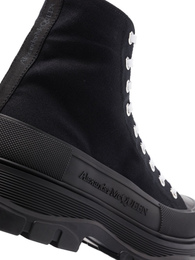 Shop Alexander Mcqueen Tread Slick High-top Sneakers In Schwarz