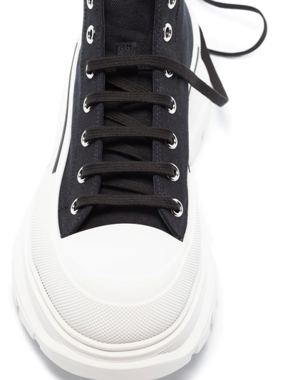 Shop Alexander Mcqueen Tread Slick High-top Sneakers In Schwarz