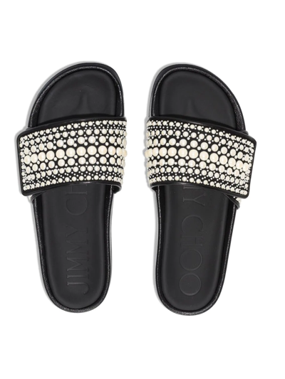 Shop Jimmy Choo Fitz Embellished Sandals In Schwarz