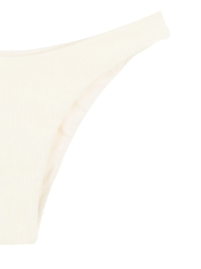 Shop Haight Leila Ribbed Bikini Bottoms In White