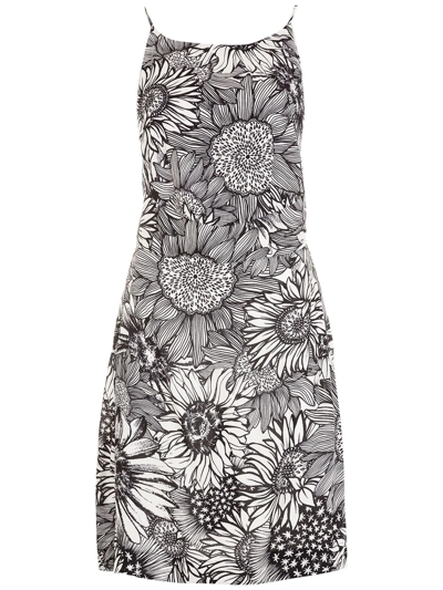 Shop Osklen Floral-print Midi Sundress In Black