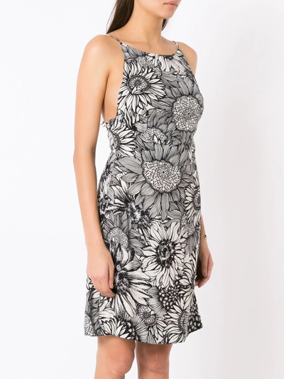 Shop Osklen Floral-print Midi Sundress In Black