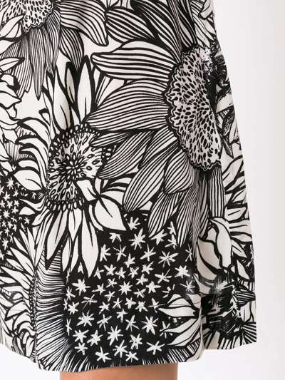 Shop Osklen Floral-print Midi Sundress In Black