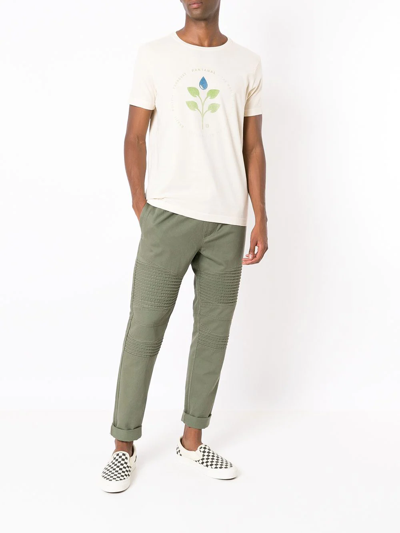 Shop Osklen Botanical-print Cotton T-shirt In Neutrals