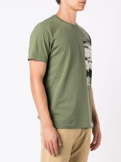 Shop Osklen Graphic-print Cotton T-shirt In Green