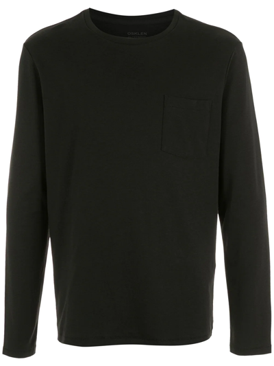 Shop Osklen Patch-pocket Cotton T-shirt In Black