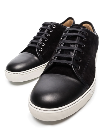 Shop Lanvin Toe-capped Sneakers In Schwarz