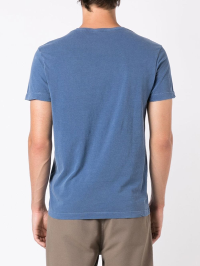 Shop Osklen Slogan-print Print T-shirt In Blue
