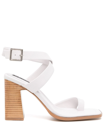 Shop Senso 90mm Chrissy Leather Sandals In Weiss
