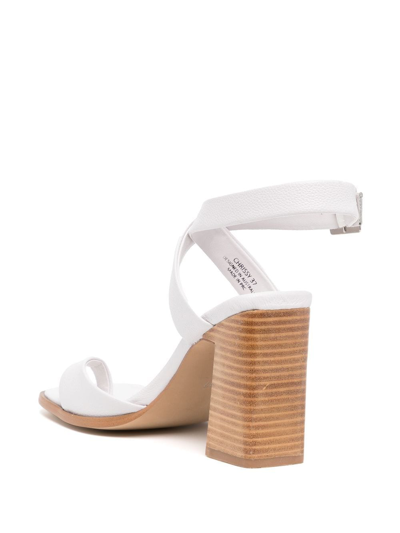Shop Senso 90mm Chrissy Leather Sandals In Weiss